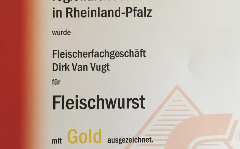 Fleischwurst Gold-Medaille 2018